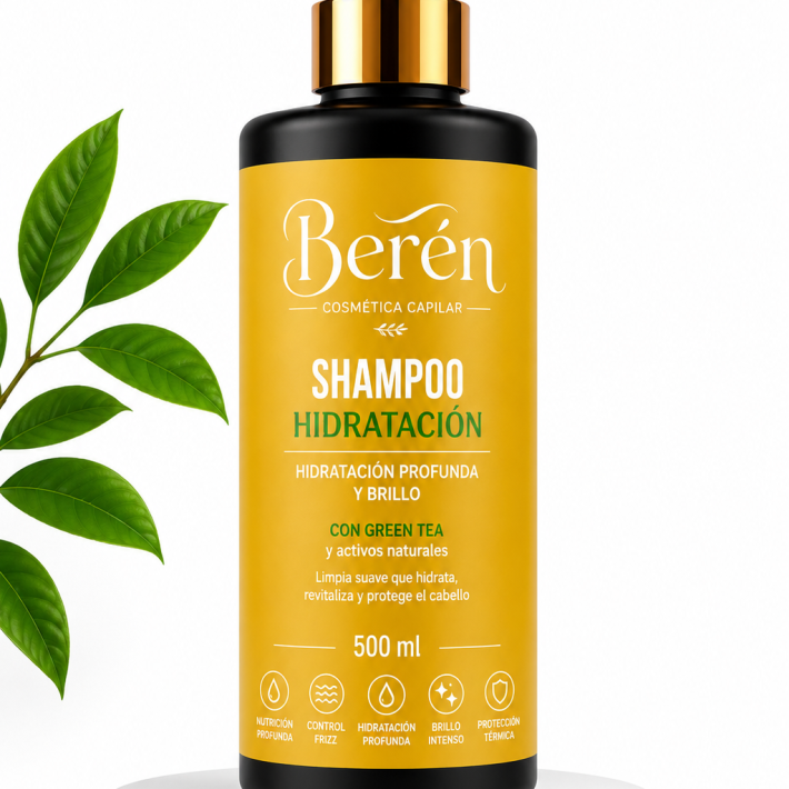 Shampoo Hidratación Berén 500 ml para cabello seco y deshidratado