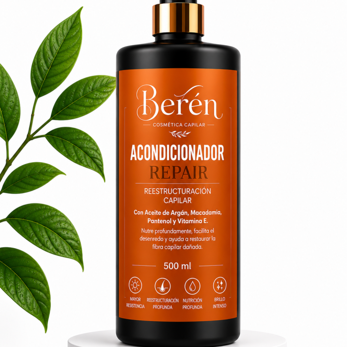 Acondicionador Repair Berén 500 ml, para cabello dañado y debilitado