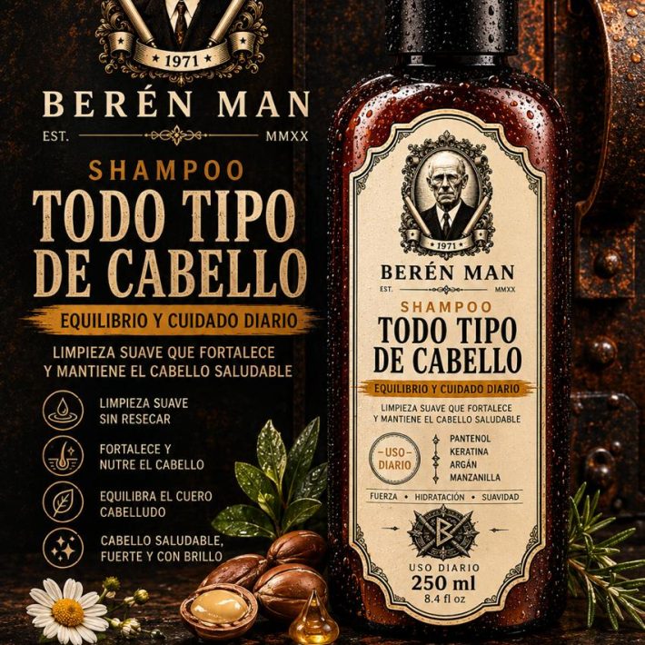 BEREN MAN SHAMPOO - TODO TIPO DE CABELLO
